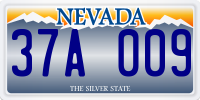 NV license plate 37A009