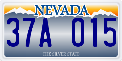NV license plate 37A015