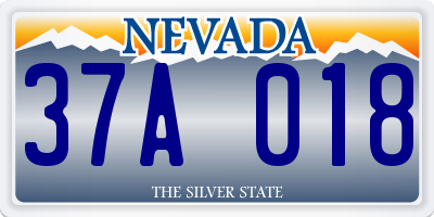 NV license plate 37A018