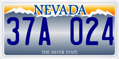 NV license plate 37A024