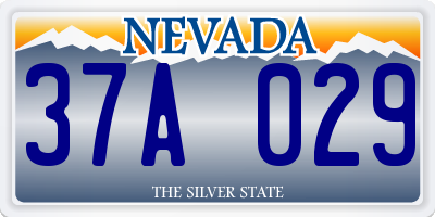 NV license plate 37A029
