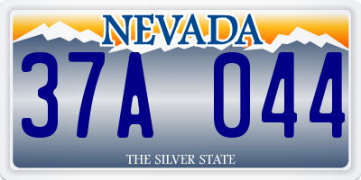NV license plate 37A044