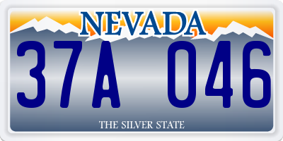 NV license plate 37A046
