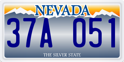 NV license plate 37A051