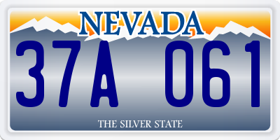 NV license plate 37A061
