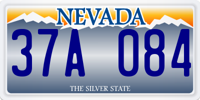 NV license plate 37A084