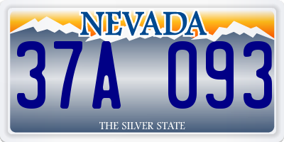 NV license plate 37A093