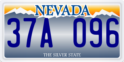 NV license plate 37A096