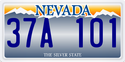 NV license plate 37A101