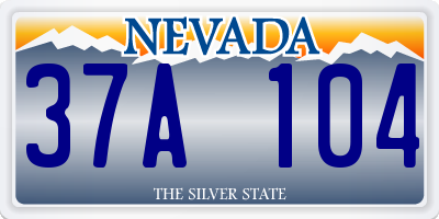 NV license plate 37A104