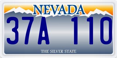 NV license plate 37A110