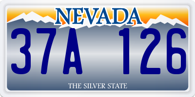 NV license plate 37A126