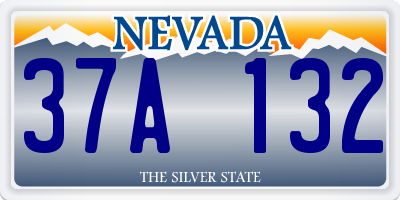 NV license plate 37A132