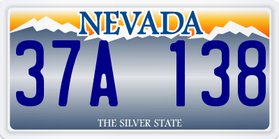 NV license plate 37A138