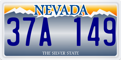 NV license plate 37A149