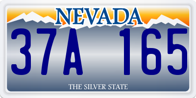 NV license plate 37A165