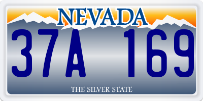 NV license plate 37A169