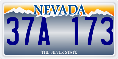 NV license plate 37A173
