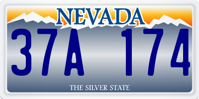 NV license plate 37A174