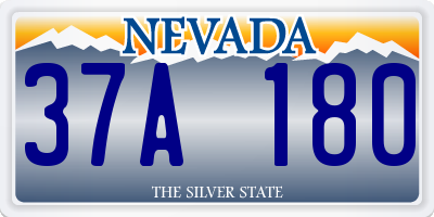 NV license plate 37A180