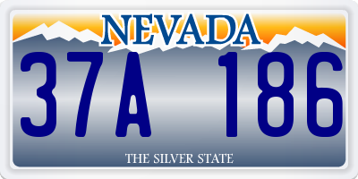 NV license plate 37A186