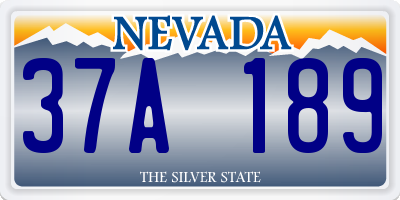 NV license plate 37A189