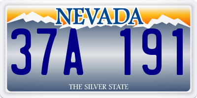 NV license plate 37A191