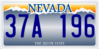 NV license plate 37A196