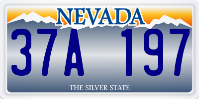 NV license plate 37A197
