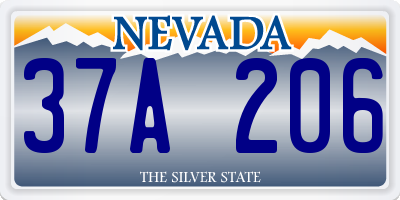 NV license plate 37A206