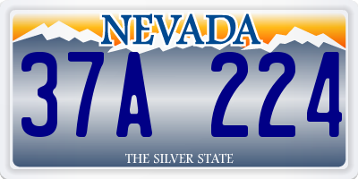 NV license plate 37A224