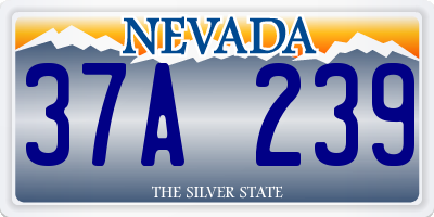 NV license plate 37A239
