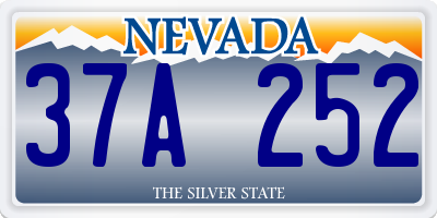 NV license plate 37A252