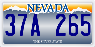 NV license plate 37A265