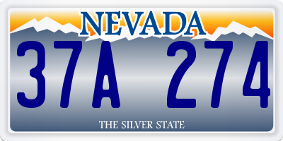 NV license plate 37A274