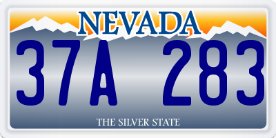 NV license plate 37A283