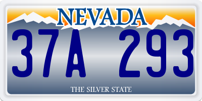 NV license plate 37A293