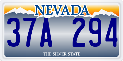 NV license plate 37A294