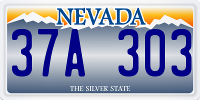 NV license plate 37A303