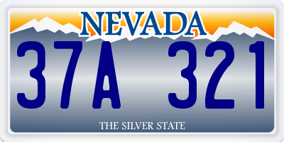 NV license plate 37A321