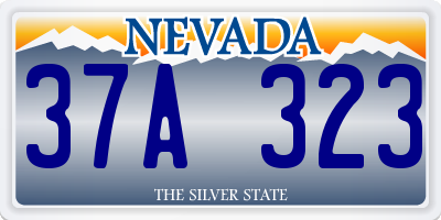 NV license plate 37A323