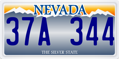 NV license plate 37A344