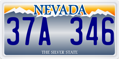 NV license plate 37A346