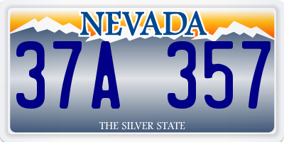NV license plate 37A357