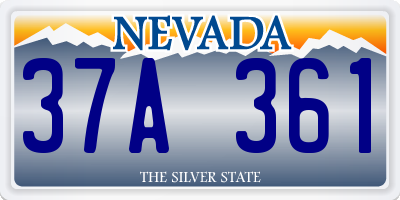 NV license plate 37A361
