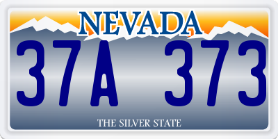 NV license plate 37A373