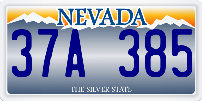 NV license plate 37A385