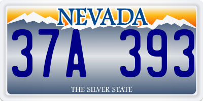 NV license plate 37A393