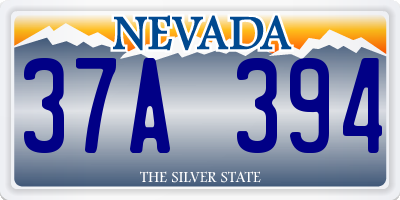 NV license plate 37A394