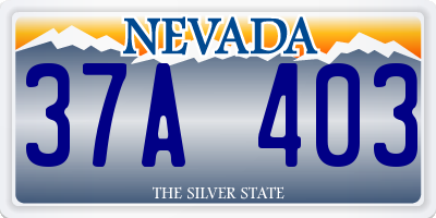 NV license plate 37A403